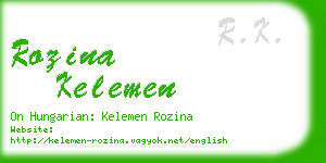 rozina kelemen business card